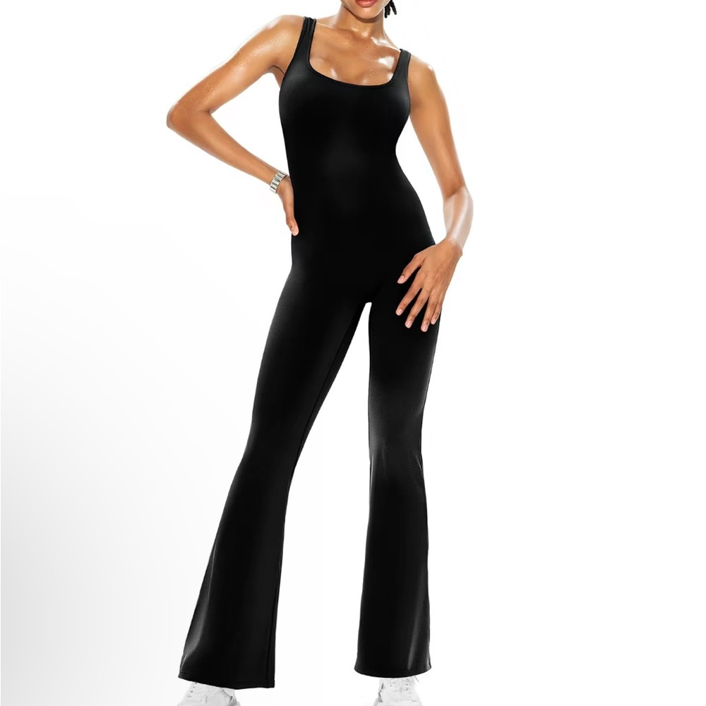Viral TikTok Shop Flare Black Jumpsuit